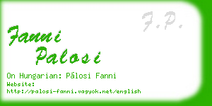 fanni palosi business card